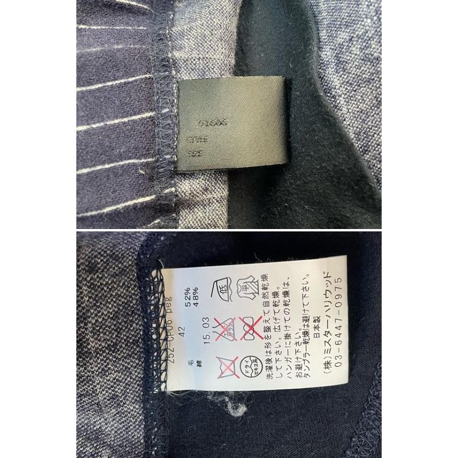 日本製 ミスターハリウッド N.HOOLYWOOD 252-CP06 peg イージーパンツ ウール ストライプ サイズ42 [f6-0010] | N.HOOLYWOOD | 08