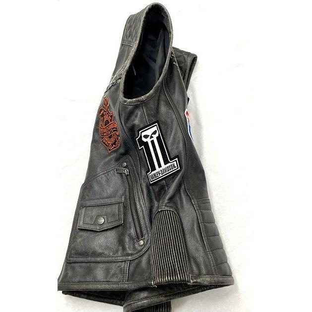 [新品] ハーレーダビッドソン レザーベスト Mサイズ Harley Davidson ハーレーダビッドソン HARLEY-DAVIDSON レザー