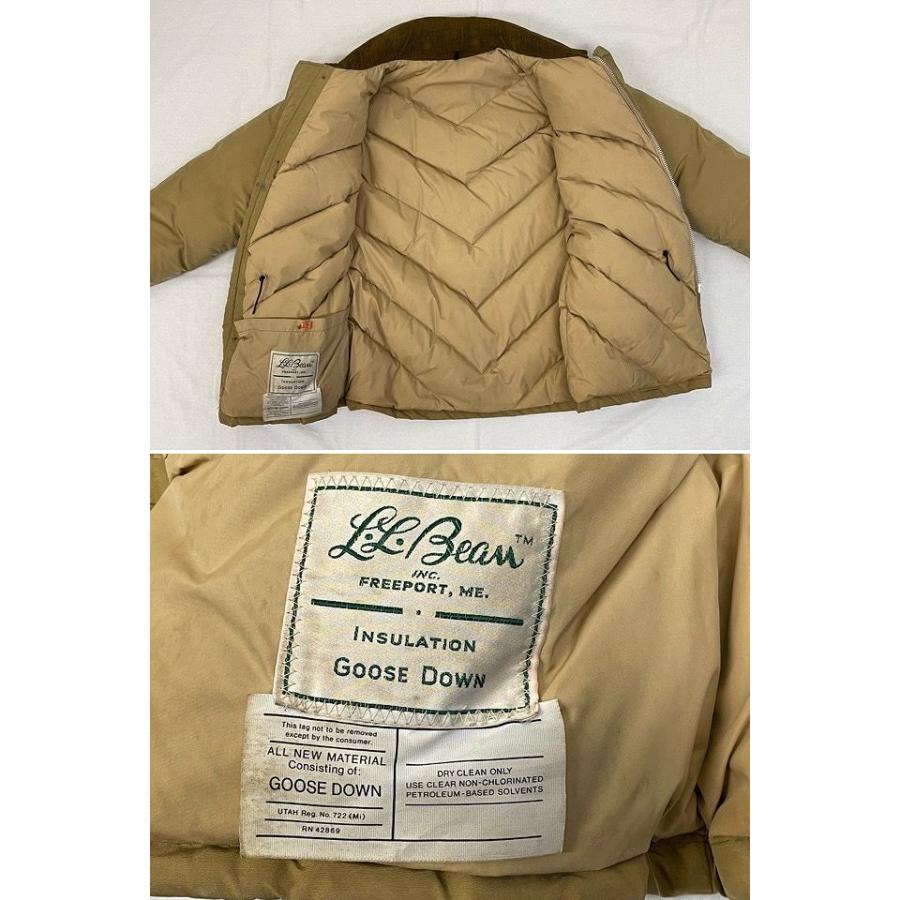 60's 70's ビンテージダウン L.L.Bean エルエルビーン 筆記体タグ