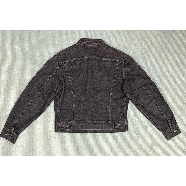 80's 米国製 状態良 MADE IN USA リー Lee ビンテージ デニムジャケット ジージャン 220-2601 黒 先染めブラック 40 REG 身幅54 [i-0043] | Lee | 07