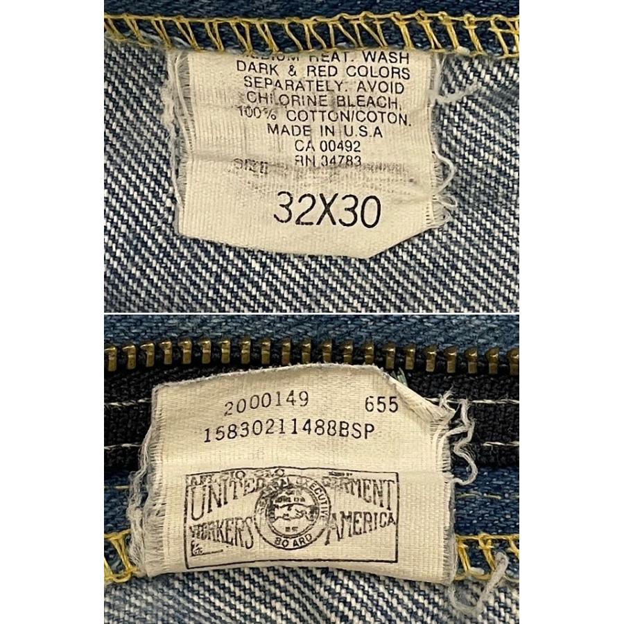 80's 米国製 MADE IN USA リー Lee 200-0149 ストレート ビンテージデニム ひげ TALON42 W32L30 実寸W80 L76 [i-0045] | Lee | 03