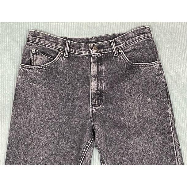 90's 米国製 MADE IN USA リー Lee 209-0109 ビンテージデニム ブラック ストーンウォッシュ W33L30 実寸W80L75 [i-0048] | Lee | 01