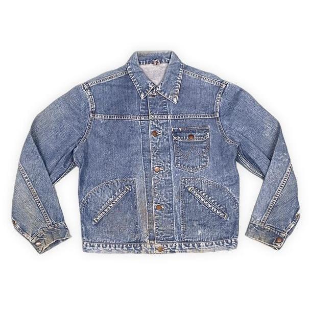 60's 米国製 ラングラー Wrangler 111MJ 3ポケット ビンテージ デニムジャケット 左綾 着丈59 肩幅49 身幅59  [i-0055] | Wrangler