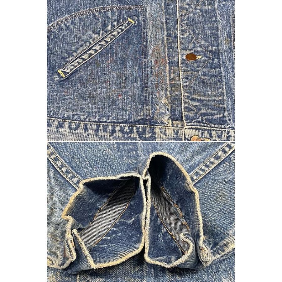 60's 米国製 ラングラー Wrangler 111MJ 3ポケット ビンテージ デニムジャケット 左綾 着丈59 肩幅49 身幅59  [i-0055] | Wrangler | 04