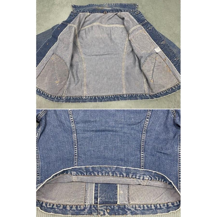 60's 米国製 ラングラー Wrangler 111MJ 3ポケット ビンテージ デニムジャケット 左綾 着丈59 肩幅49 身幅59  [i-0055] | Wrangler | 09