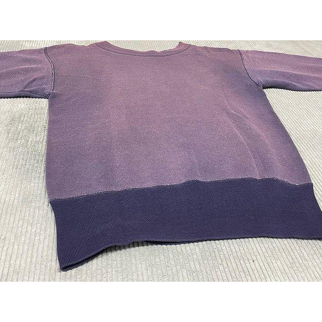 50's 60's ビンテージ スウェット L.I.U 4段 セットインスリーブ ツートン リブ長 ネイビー フェード ナス紺 肩幅50 身幅47   [i-0076] | VINTAGE | 08