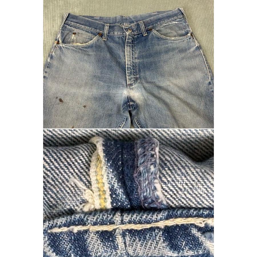 50's 60's 米国製 ビンテージ PENNEY'S FOREMOST ぺニーズ フォアモースト デニム グリッパー 片耳 裾チェーン 実寸W86L74 [i-0115] | Levi's | 04