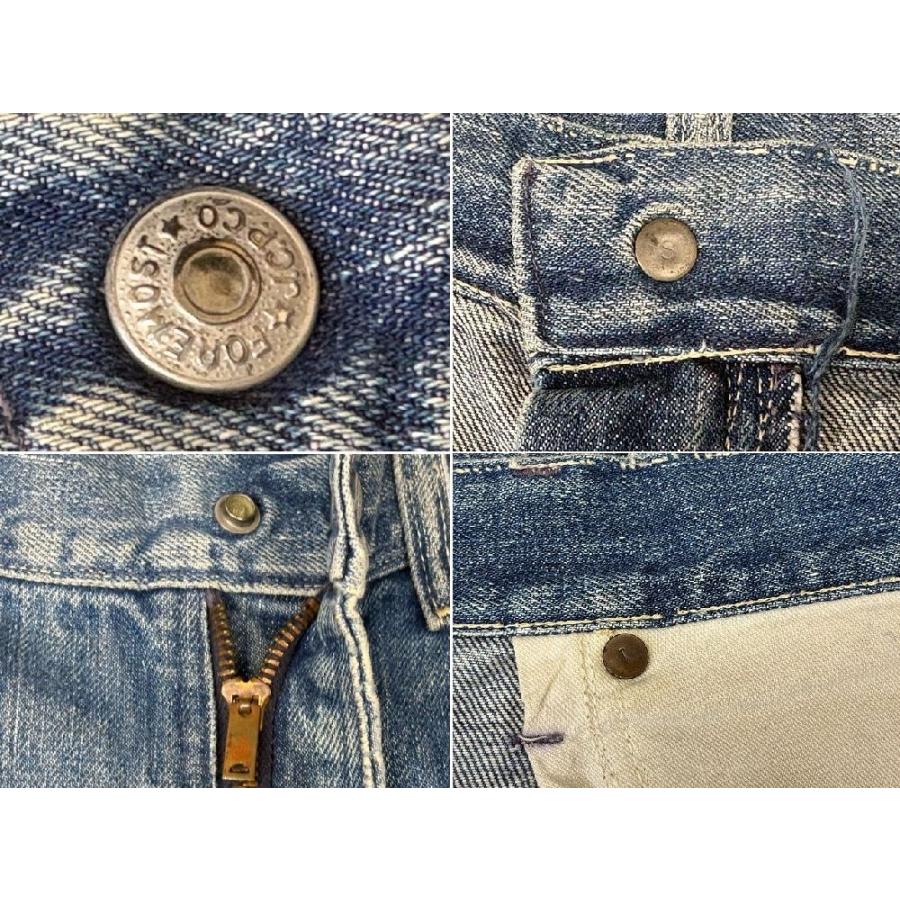 50's 60's 米国製 ビンテージ PENNEY'S FOREMOST ぺニーズ フォアモースト デニム グリッパー 片耳 裾チェーン 実寸W86L74 [i-0115] | Levi's | 03