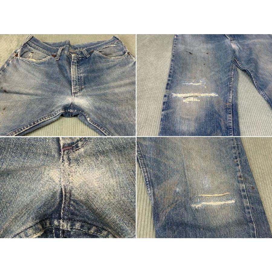 50's 60's 米国製 ビンテージ PENNEY'S FOREMOST ぺニーズ フォアモースト デニム グリッパー 片耳 裾チェーン 実寸W86L74 [i-0115] | Levi's | 05