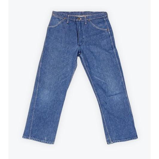 70's 米国製 白タグ ラングラー Wrangler ビンテージ デニムパンツ 13MWZ 左綾 インディゴ 表記W34L29 実寸W82L70 [i-0128] | Wrangler