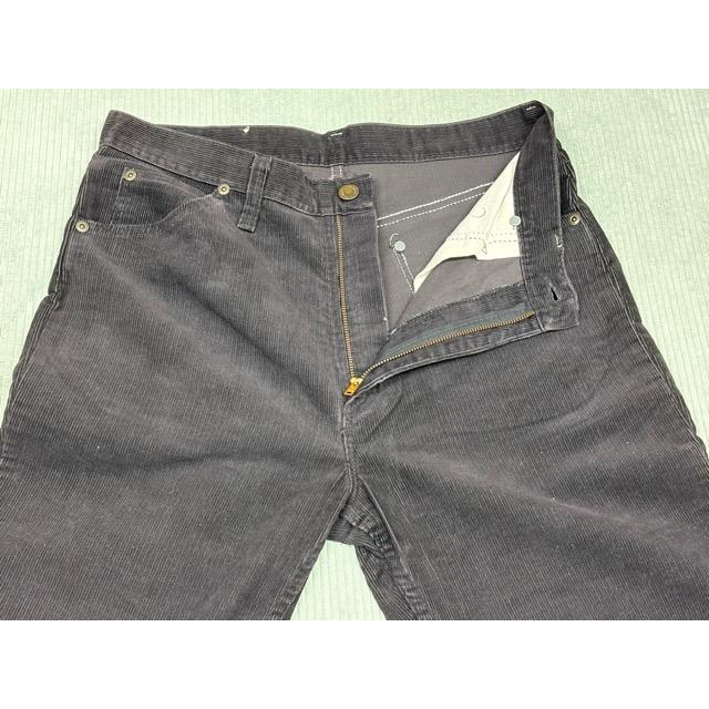 80's 米国製 ラングラー Wrangler 82660BK ビンテージ コーデュロイ パンツ ブラック 黒 表記W32L32 実寸W80L74 [i-0133] | Wrangler | 04