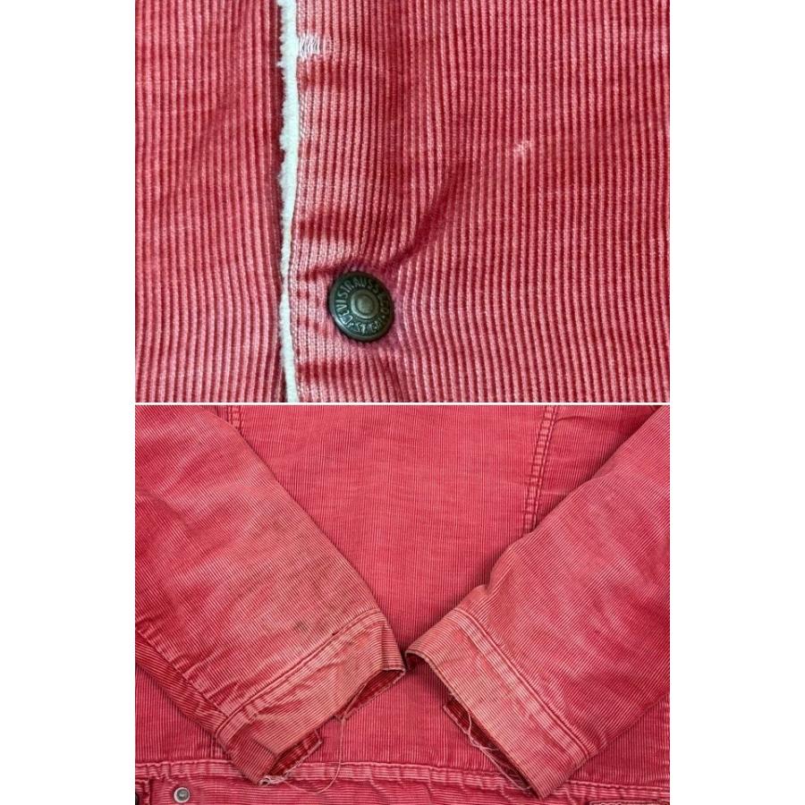 70's 米国製 リーバイス LEVI'S ビンテージ コーデュロイ ジャケット ボア 70506-1583 バーガンディレッド フェード 赤 M 身幅57 [i-0134] | Levi's | 05