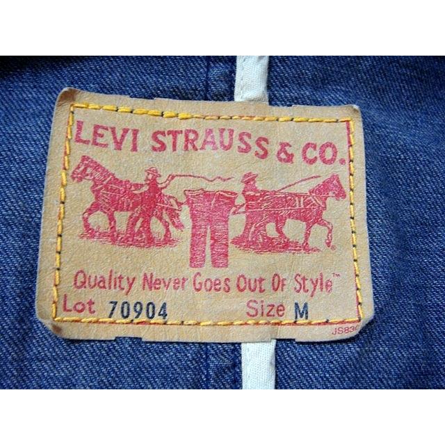 リーバイス タイプ1 LEVI'S TYPE1 JEANS デニムジャケット ハーフ丈 70904 インディゴ USED加工 サイズM [K]｜highground｜07