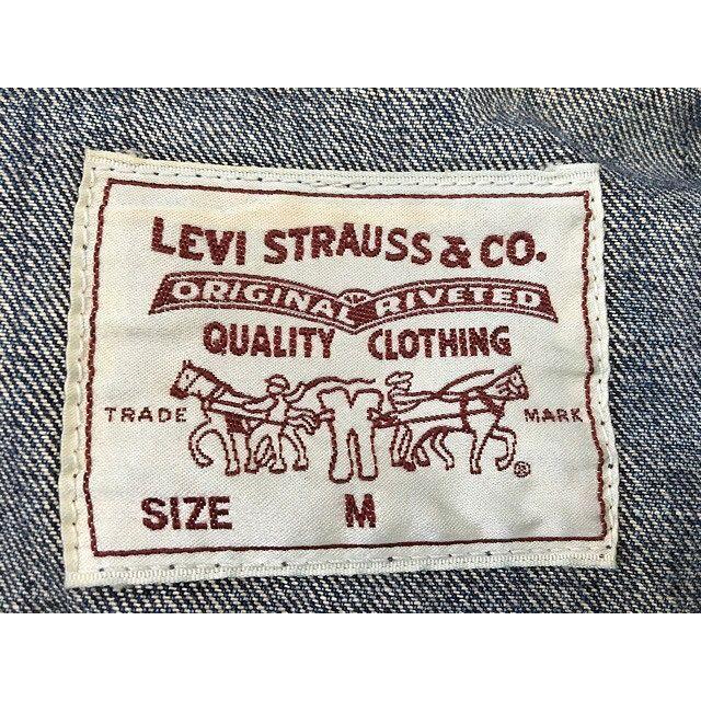 日本製 リーバイス Levi's レッドタブ REDTAB トラッカー デニムジャケット ジージャン 裾ZIP 70595 サイズM [K]｜highground｜07