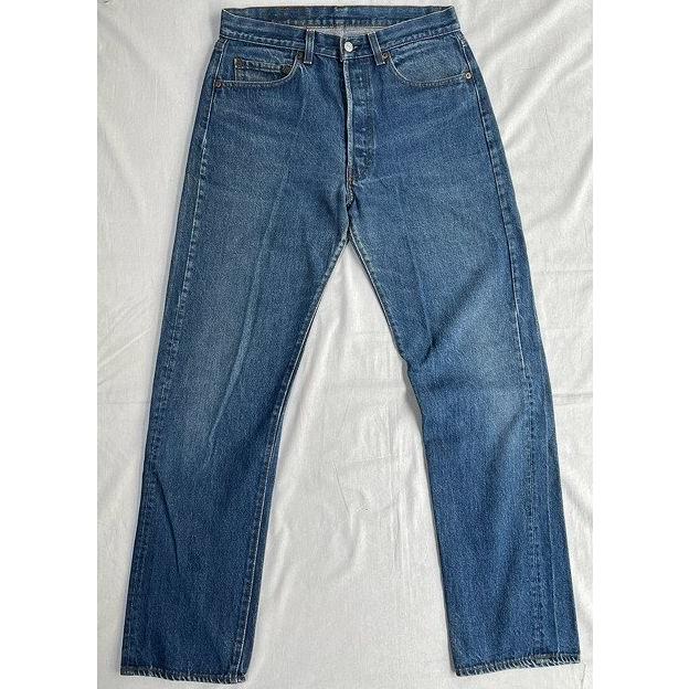 ハチマル 内股シングル LEVI'S 501 レギュラー ビンテージ 80s 80s USA製 リーバイス501 内股シングルステッチ ハチマル 実寸W30 金糸