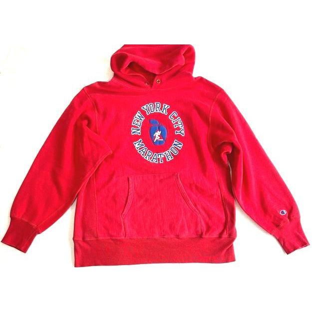80’s 米国製 チャンピオン スウェット リバースウィーブ パーカー Champion REVERSE WEAVE HOODY NYRRC レッド L [kn-0148] | REVERSE WEAVE | 02