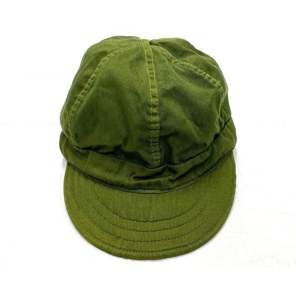 ビンテージ KROMER KLEAN KLOTH KAP クローマークリーン KKK ワークキャップ コットン オーバーダイ 後染 モス 帽子 71/8 約56.5 [l-0118] |  | 01