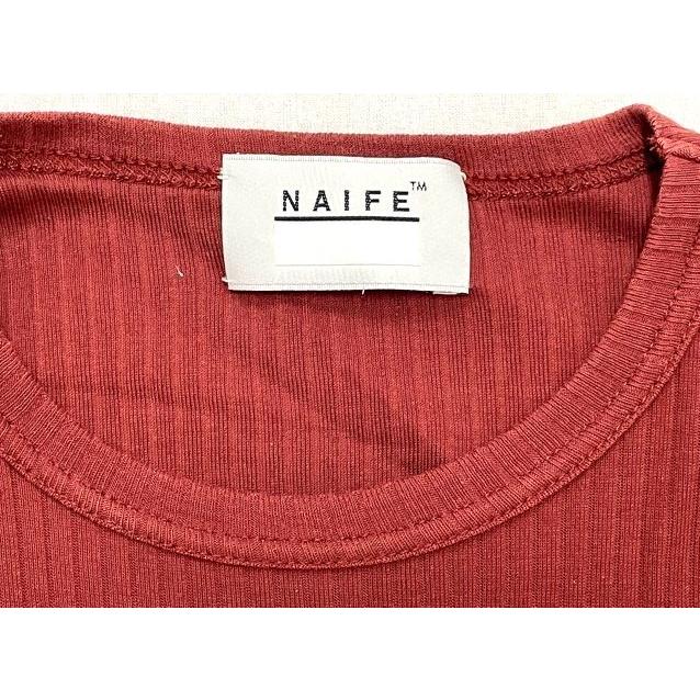 NAIFE ナイフ カットソー Tシャツ うしろ開き リブ素材 伸縮生地 レディース サイズ36   [l-0160] | NAIFE | 04