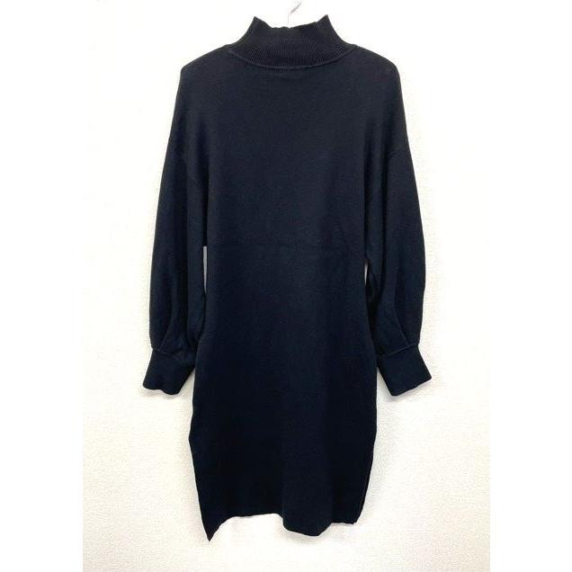 JEANASIS ジーナシス スウェット ワンピース モックネック スリット ブラック フリーサイズ [l-0161] | JEANASIS | 01