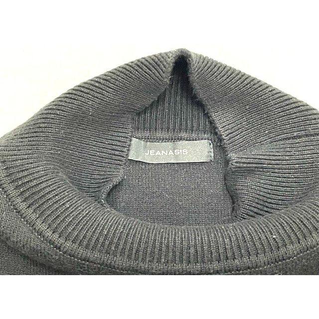 JEANASIS ジーナシス スウェット ワンピース モックネック スリット ブラック フリーサイズ [l-0161] | JEANASIS | 06