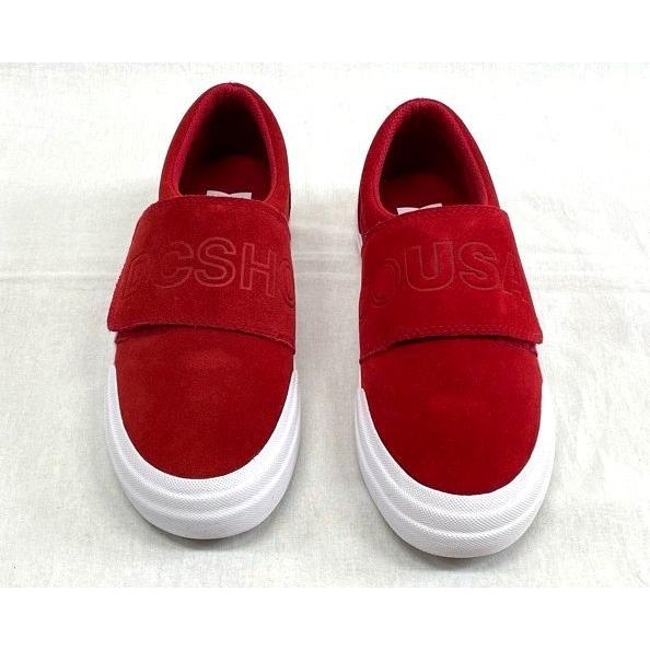 未使用 DC SHOSE DCシューズ SWRAP スエード マジックテープ着脱 スケート スケボー レッド サイズ26.5 [l-0267] | DC SHOES | 01