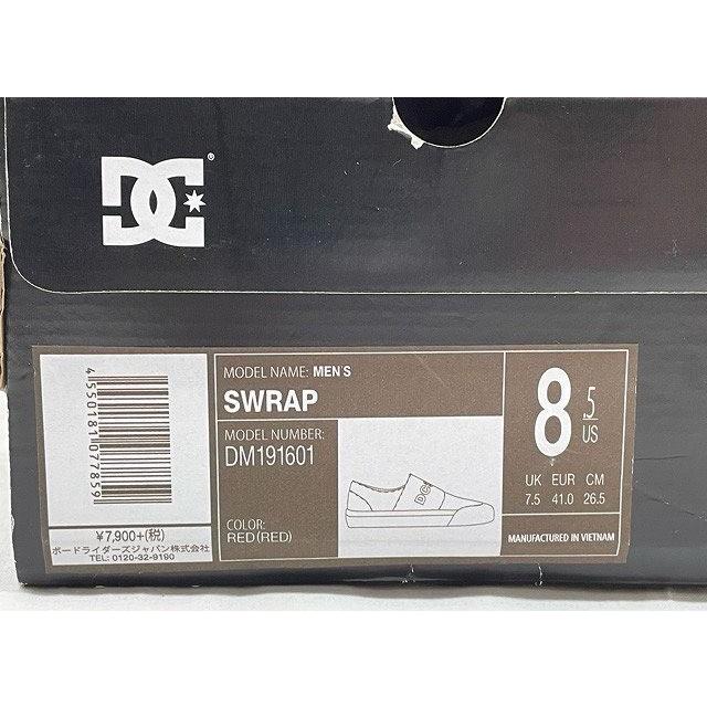 未使用 DC SHOSE DCシューズ SWRAP スエード マジックテープ着脱 スケート スケボー レッド サイズ26.5 [l-0267] | DC SHOES | 08