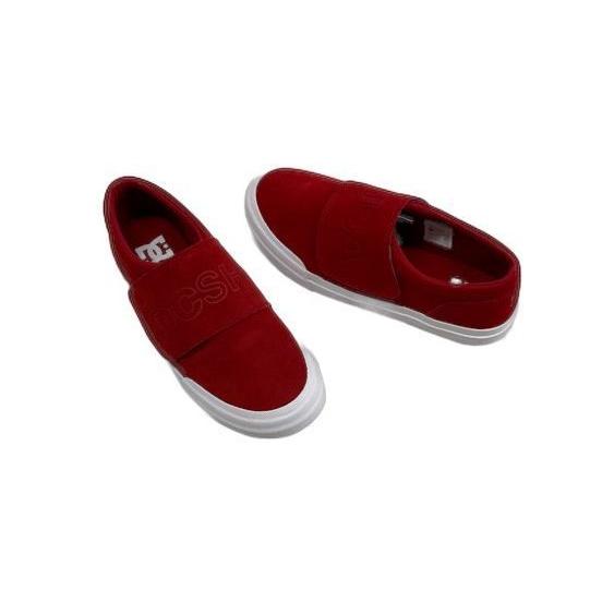 未使用 DC SHOSE DCシューズ SWRAP スエード マジックテープ着脱 スケート スケボー レッド サイズ27.0 [l-0268] | DC SHOES