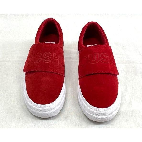 未使用 DC SHOSE DCシューズ SWRAP スエード マジックテープ着脱 スケート スケボー レッド サイズ27.5 [l-0269] | DC SHOES | 01