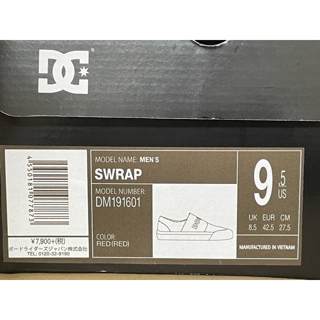 未使用 DC SHOSE DCシューズ SWRAP スエード マジックテープ着脱 スケート スケボー レッド サイズ27.5 [l-0269] | DC SHOES | 08