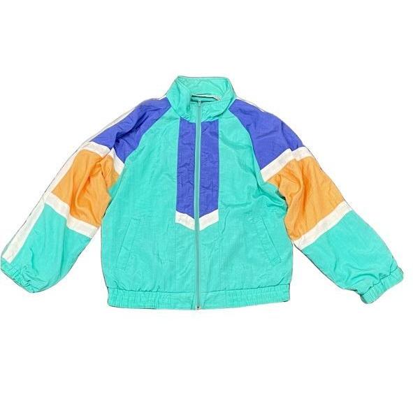 SANTOLINA BAY ナイロンジャケット フルジップ 切り替え マルチ