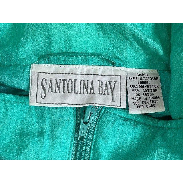 SANTOLINA BAY ナイロンジャケット フルジップ 切り替え マルチカラー テロテロ生地 サイズS  [l-0312] |  | 04