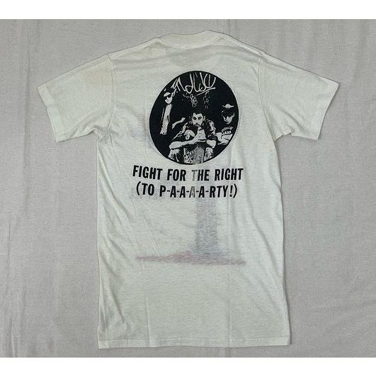 80's ビンテージ バンドT ビースティボーイズ BEASTIE BOYS Tシャツ TIME TO GET ILL / FIGHT FOR THE RIGHT 両面 OMEGAボディ M  [l-0455]｜highground｜08