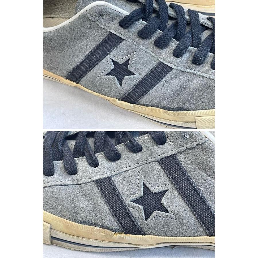 80's 90's MADE UNDER LICENSE FROM CONVERSE Inc.U.S.A. コンバース ジャックスター スエード JACK STAR グレー 27.0 [l-0462]｜highground｜09