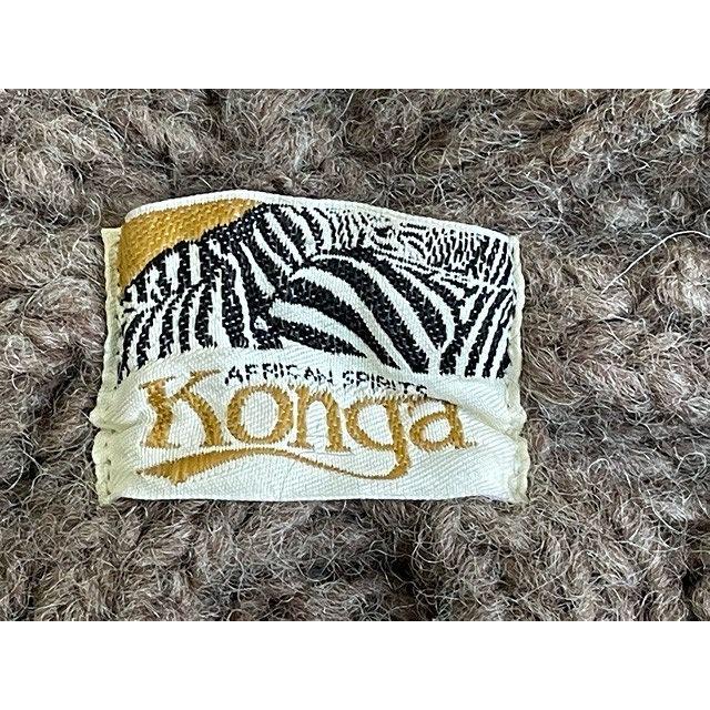 90's コンガ AFRICAN SPIRITS Konga フルジップ パーカー フーディ セーター ニット 肉厚 ローゲージ ケーブル編み ブラウン M位 [l-0480] |  | 03