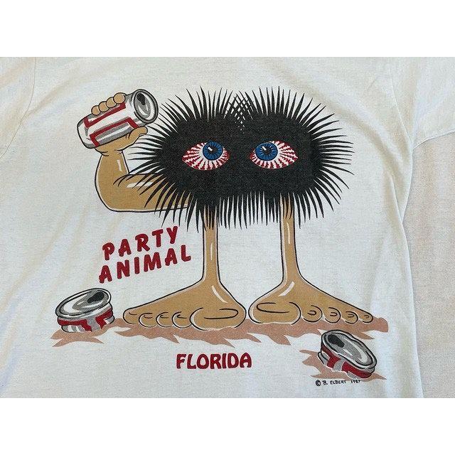 VINTAGE 80's ビンテージ Tシャツ 両面 PARTY ANIMAL 1987 B.ELBERT