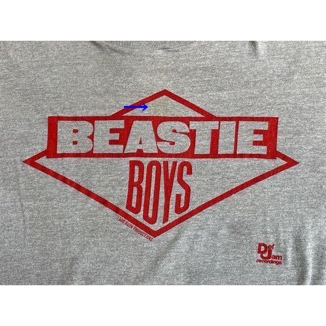 80's ビンテージ バンドT ビースティボーイズ BEASTIE BOYS Tシャツ GET OFF MY DICK 1986コピーライト Def Jam 両面 L [l-0659]｜highground｜03