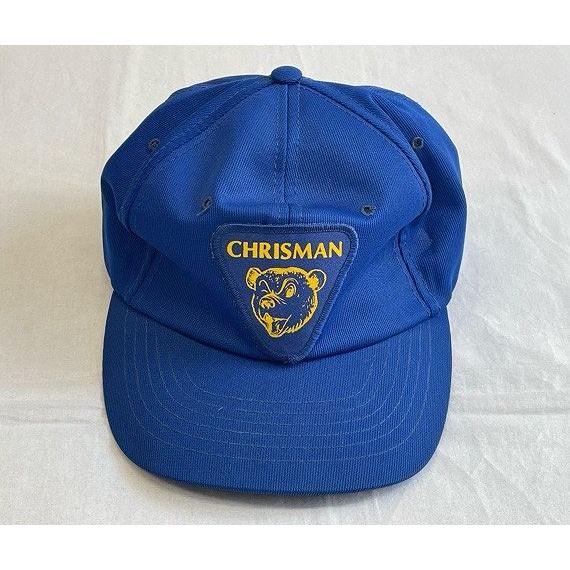 70's 80's アメリカ古着 YOUNG AN MADE IN KOREA キャップ メッシュキャップ  CHRISMAN ブルー スナップバック [l-0727] | VINTAGE | 01