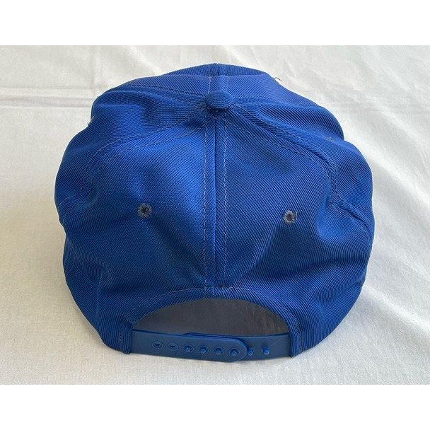 70's 80's アメリカ古着 YOUNG AN MADE IN KOREA キャップ メッシュキャップ  CHRISMAN ブルー スナップバック [l-0727] | VINTAGE | 05