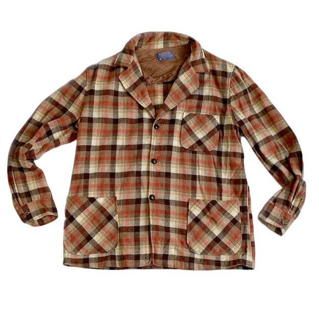 70s ペンドルトン　テーラードジャケット　くるみボタン PENDLETON 70's 米国製 ペンドルトン ウール 3ボタン テーラード