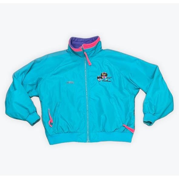90's コロンビア Columbia ナイロン フリース BALOON TOURS ターコイズ/パープル WOMENS XL [l-0880] | Columbia