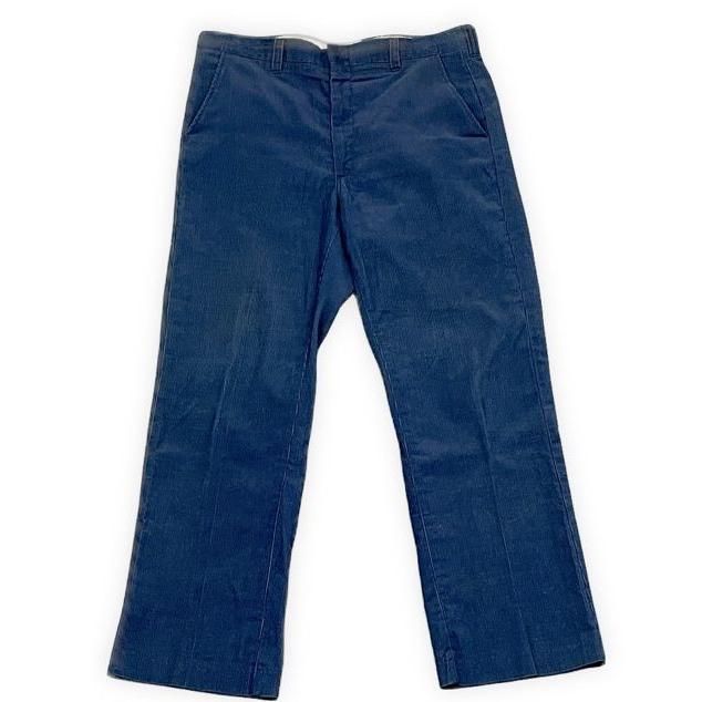 60's 70's 米国製 ビンテージ コーデュロイ トラウザー ワークパンツ TALON ネイビー 実寸W88L75 [l-0883] | VINTAGE