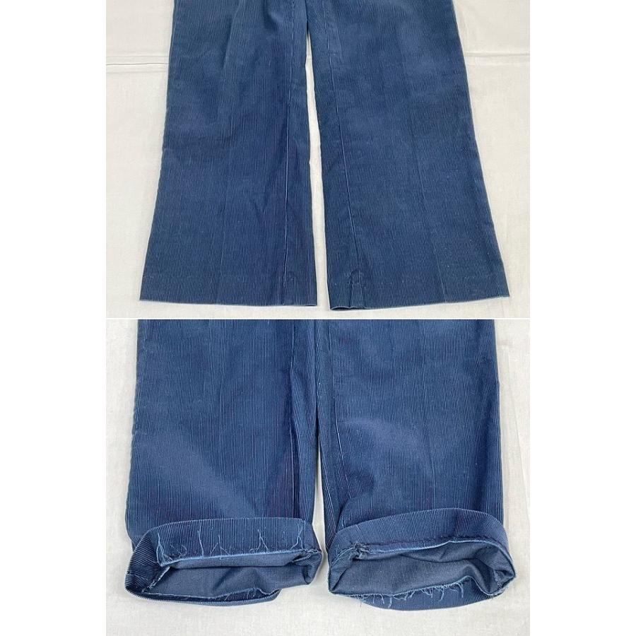 60's 70's 米国製 ビンテージ コーデュロイ トラウザー ワークパンツ TALON ネイビー 実寸W88L75 [l-0883] | VINTAGE | 04