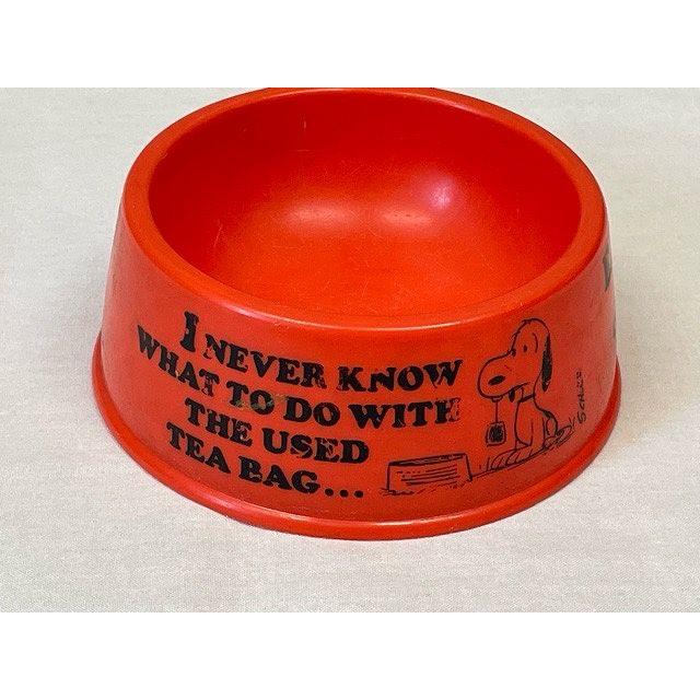 70's ビンテージ SNOOPY Dog Dish スヌーピー ドッグディッシュ フードボール united feature syndicate inc オレンジ 直径12cm [l-0909] |  | 03