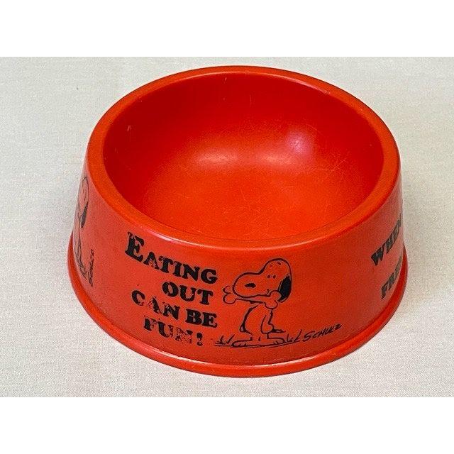 70's ビンテージ SNOOPY Dog Dish スヌーピー ドッグディッシュ フードボール united feature syndicate inc オレンジ 直径12cm [l-0909] |  | 04