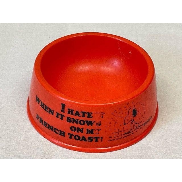 70's ビンテージ SNOOPY Dog Dish スヌーピー ドッグディッシュ フードボール united feature syndicate inc オレンジ 直径12cm [l-0909] |  | 05