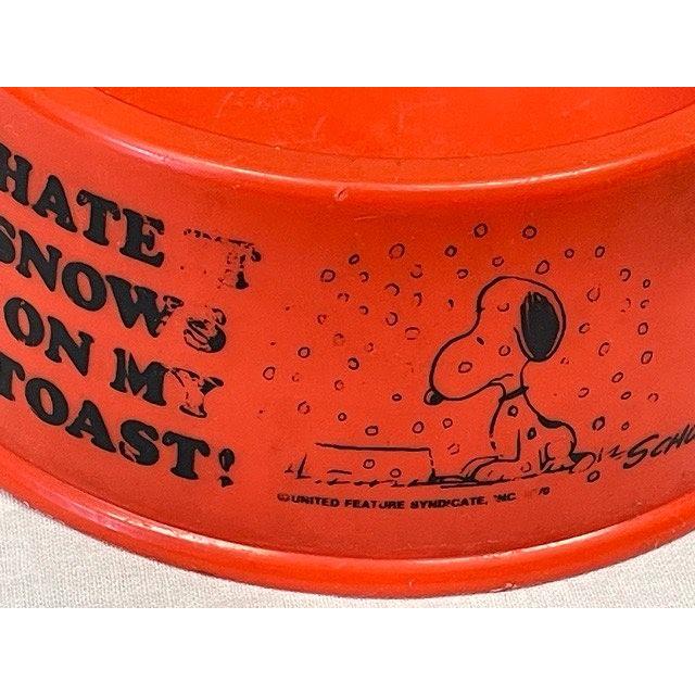 70's ビンテージ SNOOPY Dog Dish スヌーピー ドッグディッシュ フードボール united feature syndicate inc オレンジ 直径12cm [l-0909] |  | 07