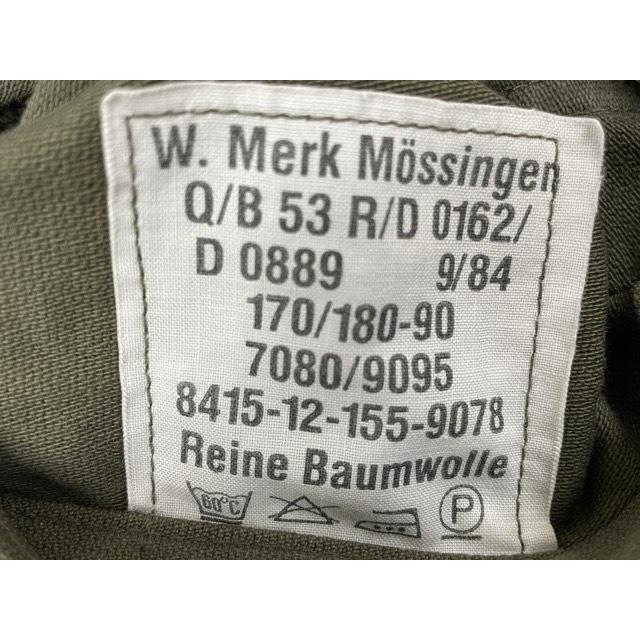 80年代 W.Merk Mossingen ドイツ軍 ミリタリー モールスキンジャケット MOLESKIN JACKET サイズ5 170/180  [l-2136] |  | 07