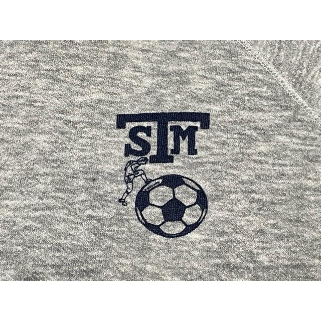 70’s 80's UNKNOWN ビンテージ スウェット パーカー フーディ サッカー cougars 両面プリント 杢グレー L [la-1011] | VINTAGE | 02