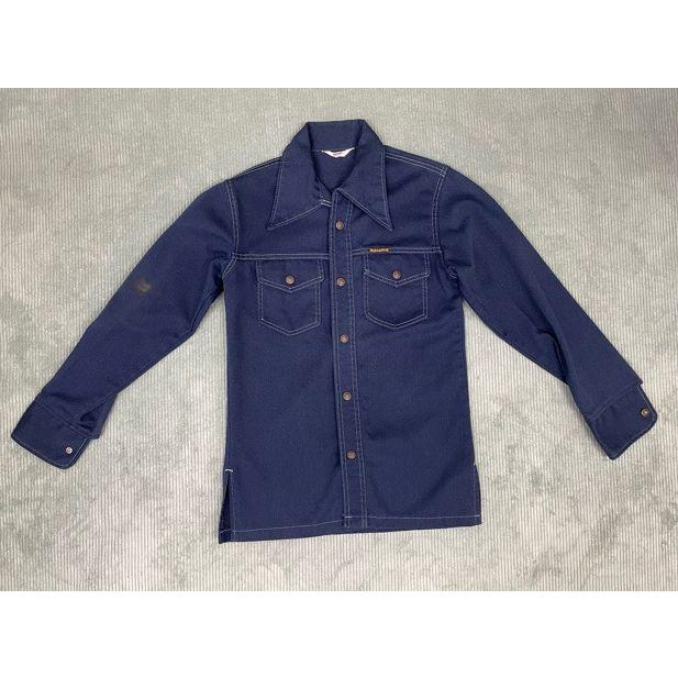 70's MONTGOMERY WARD モンゴメリーワード ビンテージ  シャツジャケット ネイビー オーバーダイ  [la-1019] | VINTAGE | 01