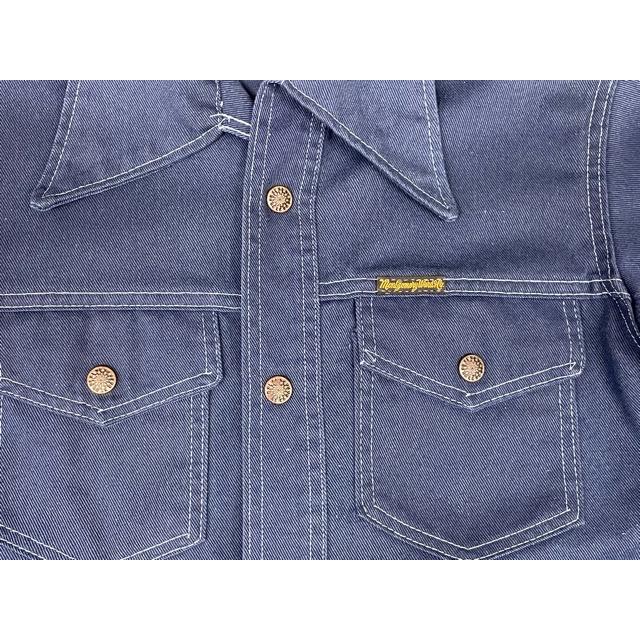 70's MONTGOMERY WARD モンゴメリーワード ビンテージ  シャツジャケット ネイビー オーバーダイ  [la-1019] | VINTAGE | 02